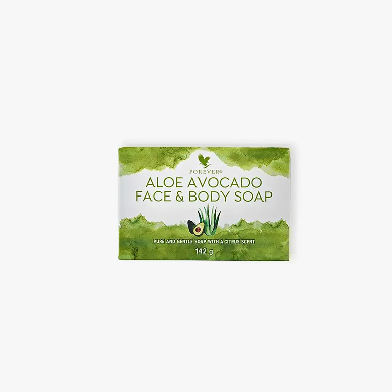 Aloe Avocado Face and Body Soap čvrsti sapun za lice i telo sa aloe verom i uljem avokada koji nežno čisti hrani i hidratizuje suvu kožu bez SLS-a – Forever Living | Aloe Zdravlje