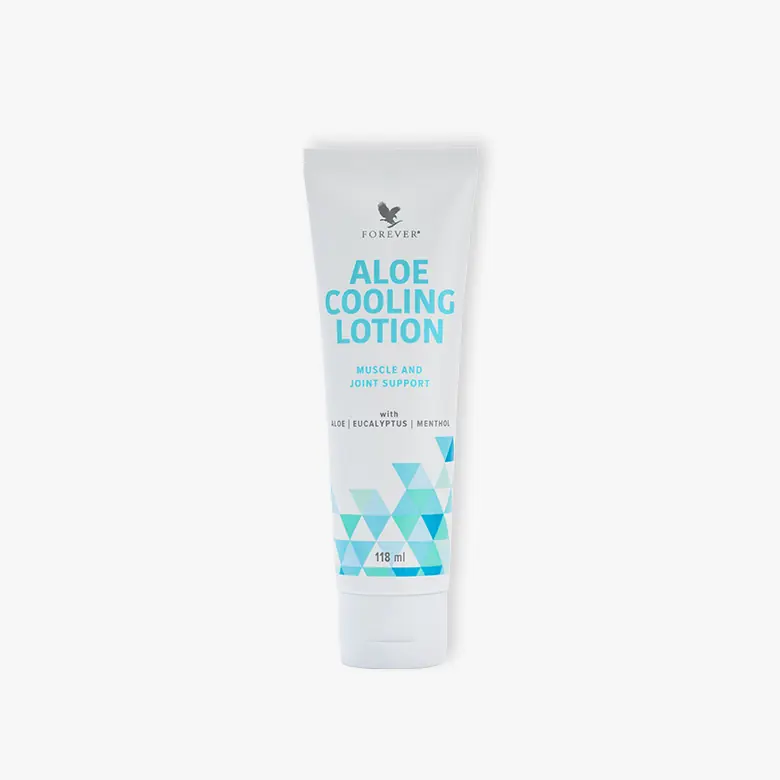 Aloe Cooling Lotion rashladu jući losion sa aloe verom mentolom i eukaliptusom koji trenutno hladi smiruje i osvežava kožu nakon dugog dana ili treninga – Forever Living | Aloe Zdravlje