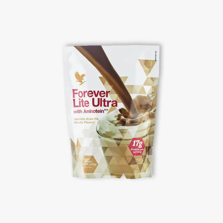 Forever Lite Ultra Chocolate proteinski šejk sa 17g proteina i 18 vitamina i minerala u ukusu čokolade kao zamena za obrok u C9 i F15 programima – Forever Living | Aloe Zdravlje