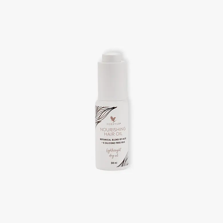 Nourishing Hair Oil ulje za kosu bez silikona sa aloe verom i mešavinom biljnih ulja koje dubinski hrani i sjaji kosu, idealno za suvu oštećenu i hemijski tretiranu kosu – Forever Living | Aloe Zdravlje