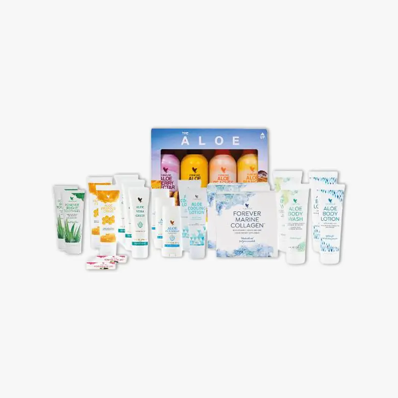 Retail Pack Forever Living paket sa više primeraka 10 omiljenih proizvoda za održavanje aktivnog 4 CC statusa – Forever Living | Aloe Zdravlje